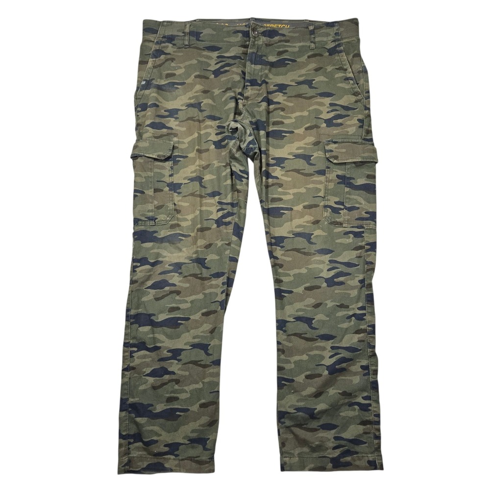 Lee Motion Stretch Regular Fit Straight Leg Cargo Pants Camo Sz 40x32